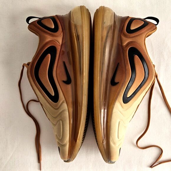 NIKE AIR MAX 720 Desert Brown Black Sneakers Mens Size 11 Ombre Low Top - Picture 10 of 12
